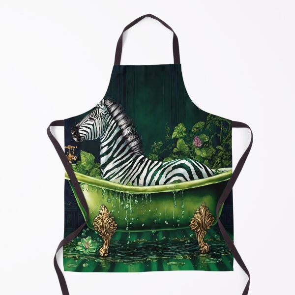 Artikelvorschau, Zebra in einer grünen Badewanne entworfen und verkauft von Angelandspot.