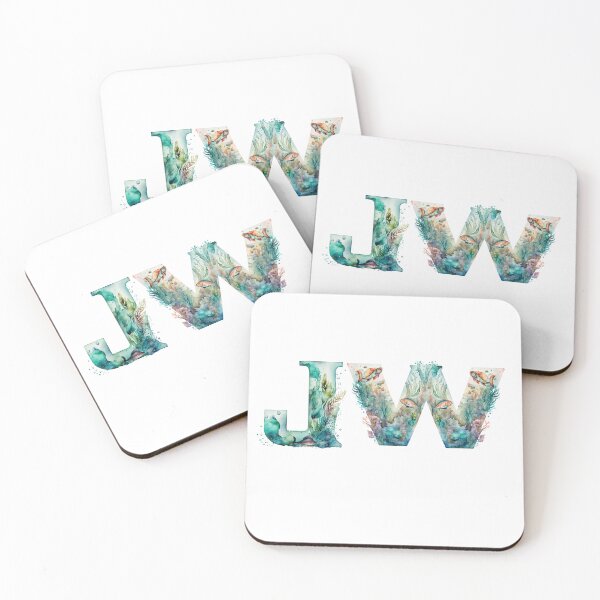 Item preview, JW Underwater World Theme Letter designed and sold by Kishaprints.