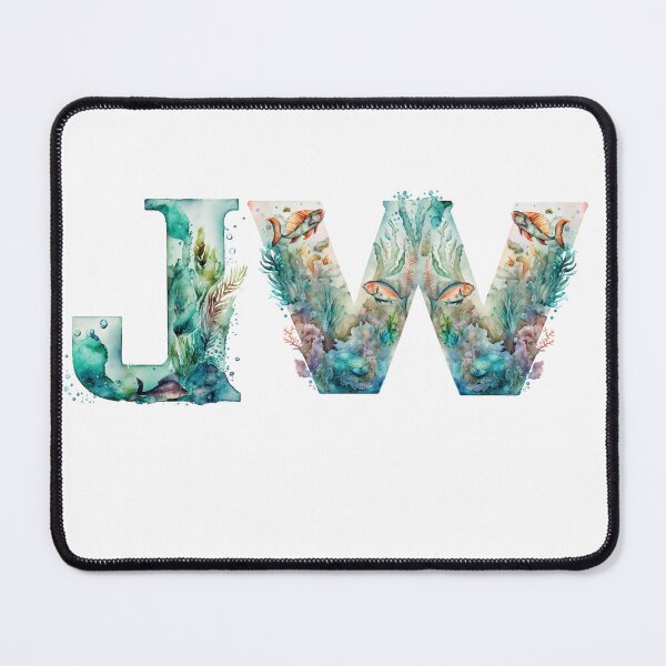Item preview, JW Underwater World Theme Letter designed and sold by Kishaprints.