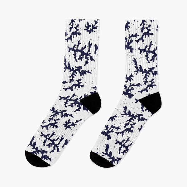 Item preview, Navy Blue Sea Coral Pattern on White designed and sold by CreativeBridge.