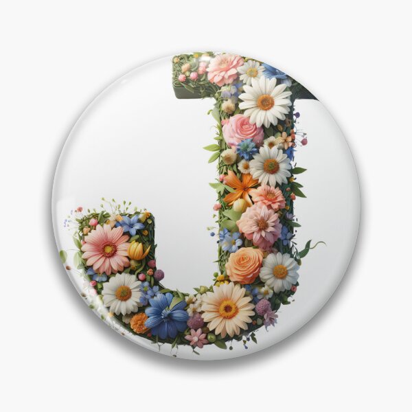 Item preview, Letter “J” containing flowers designed and sold by yeekazar.