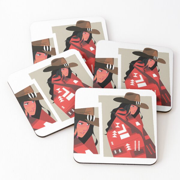 Item preview, Girl in cowboy hat and colorful clothes designed and sold by Pawfectly Cute.