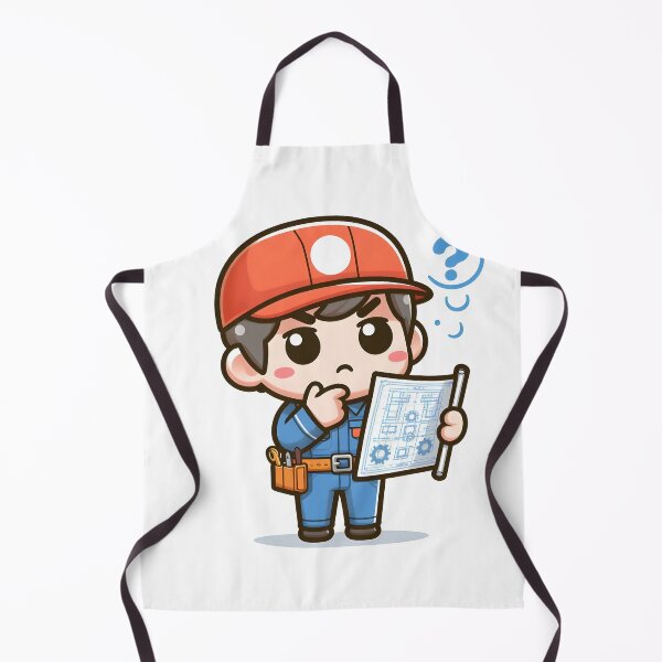 Item preview, Kawaii Mechanic: Holding A Blueprint designed and sold by CanvasCutie.