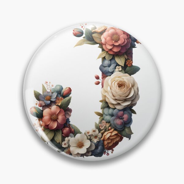 Item preview, Letter “J” containing flowers designed and sold by yeekazar.