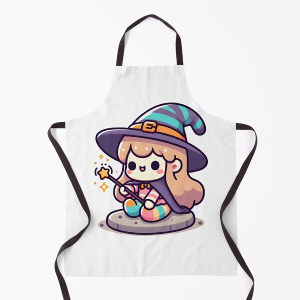 Item preview, Kawaii Smiling Witch With A Pair Of Colorful Socks designed and sold by CanvasCutie.