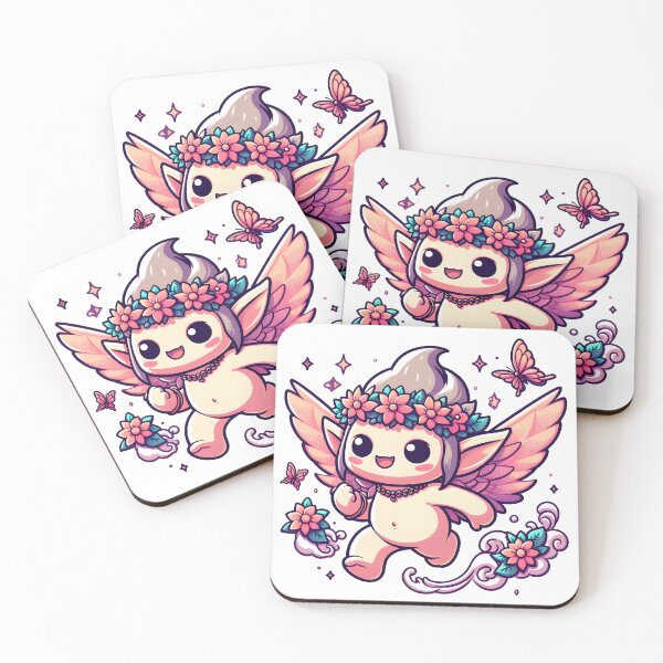 Item preview, Kawaii Dynamic Imp With Flower Necklace designed and sold by CanvasCutie.