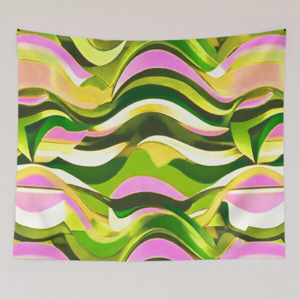 Item preview, Pink and green Modern art designed and sold by Flowersonstuff.
