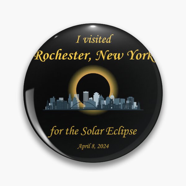 Item preview, Recuerdo del eclipse 2024 - Rochester - Azul designed and sold by CeratopsArt.
