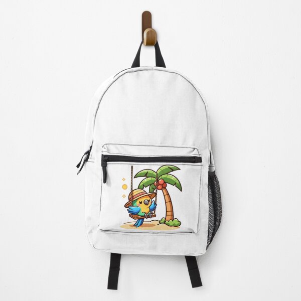 Item preview, Kawaii Parrot With Beach Hat designed and sold by CanvasCutie.