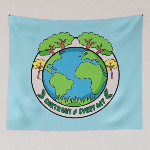 Item preview, Earth Day Every Day, celebrating earth day. designed and sold by HippoInkStudio.