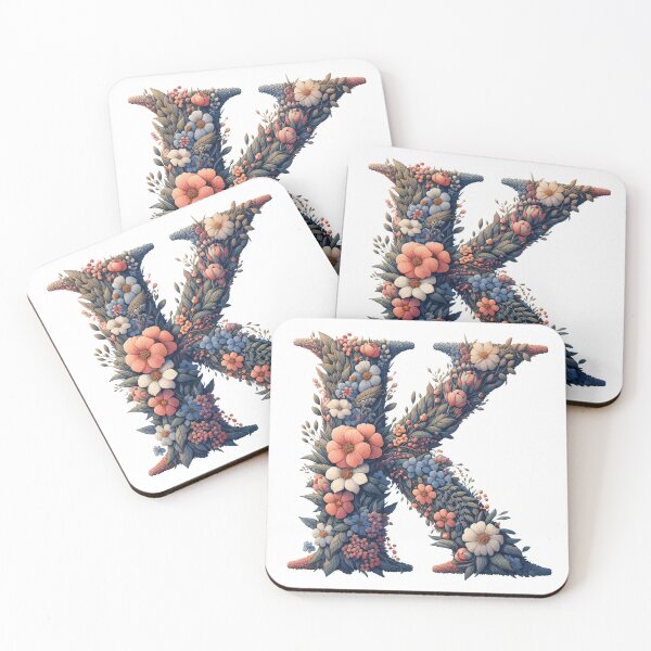 Item preview, Letter “K” containing flowers designed and sold by yeekazar.