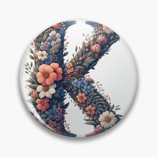 Item preview, Letter “K” containing flowers designed and sold by yeekazar.