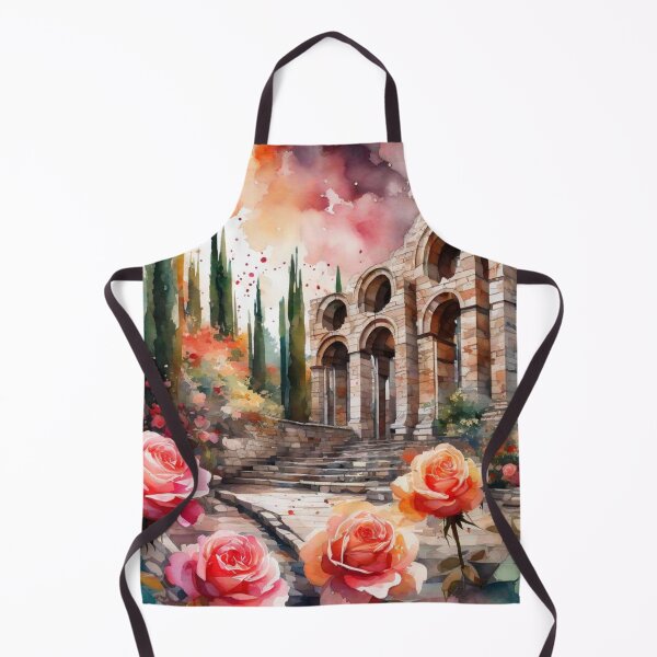 Item preview, Rose Garden of Ruins Watercolor Abstract Masterpiece designed and sold by HancockArtisans.