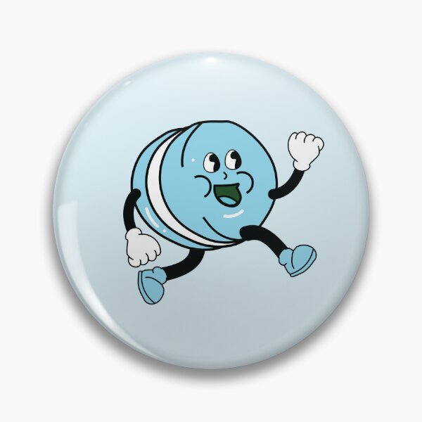 Item preview,  Retro blue macaroon badge designed and sold by TheOneTrueDoggo.