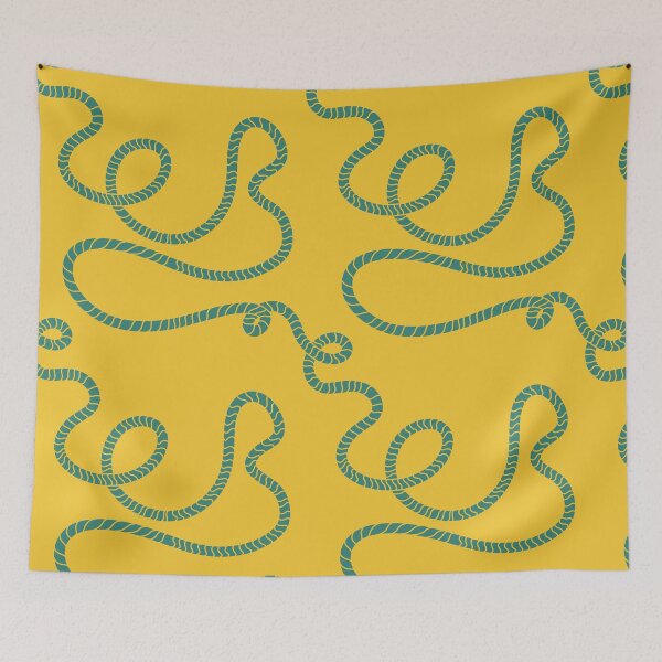 Item preview, Yellow and Teal Twisting Rope Pattern designed and sold by GraceMakes03.