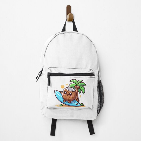 Item preview, Kawaii Coconut With A Surfboard designed and sold by CanvasCutie.