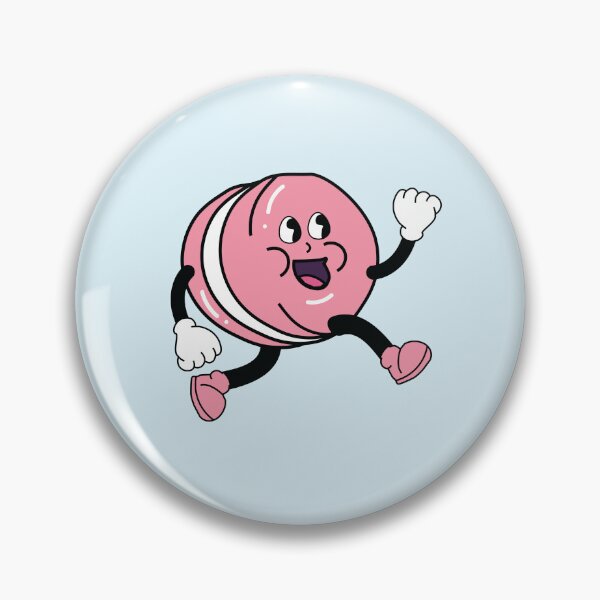 Item preview,  Retro pink macaroon badge designed and sold by TheOneTrueDoggo.