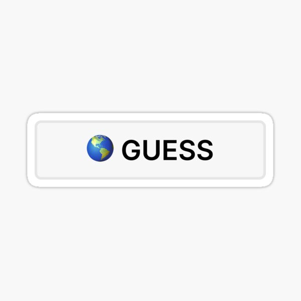 Guess button Sticker
