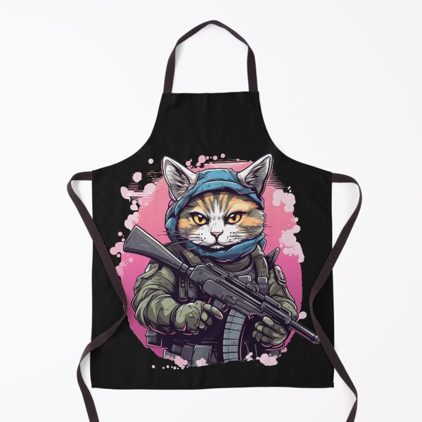 Item preview, Cat Tactical Soldier, cute anime style design designed and sold by slemfiskz.