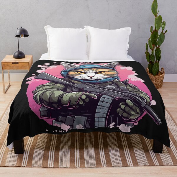 Item preview, Cat Tactical Soldier, cute anime style design designed and sold by slemfiskz.