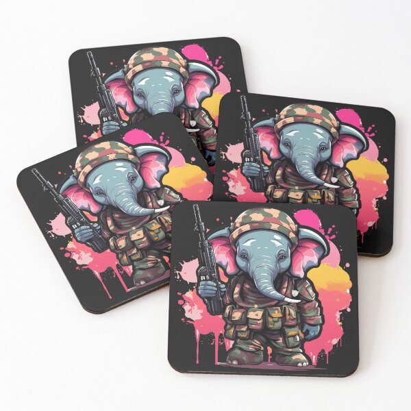 Item preview, Tactical elephant Soldier, cute Anime animal design designed and sold by slemfiskz.