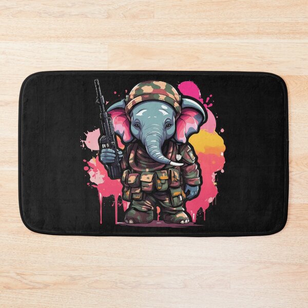 Item preview, Tactical elephant Soldier, cute Anime animal design designed and sold by slemfiskz.