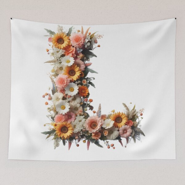 Item preview, Letter “L” containing flowers designed and sold by yeekazar.