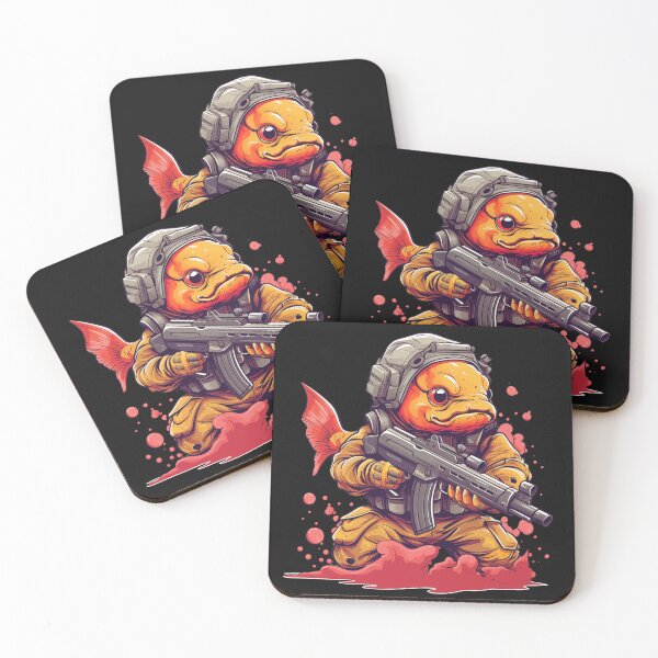 Item preview, Fish soldier, cute anime animal design designed and sold by slemfiskz.
