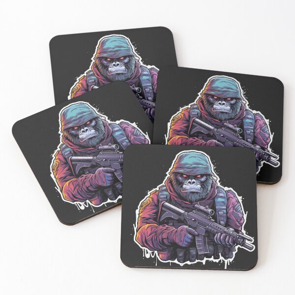 Item preview, Gorilla soldier, cute Anime animal design designed and sold by slemfiskz.
