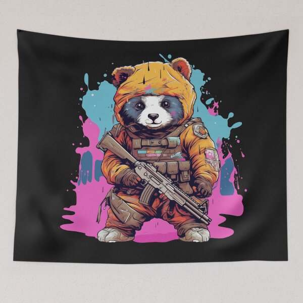 Item preview, Bear soldier, cute anime animal design designed and sold by slemfiskz.