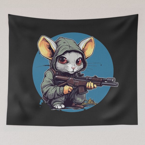 Item preview, Mouse Sniper, cute anime style design designed and sold by slemfiskz.