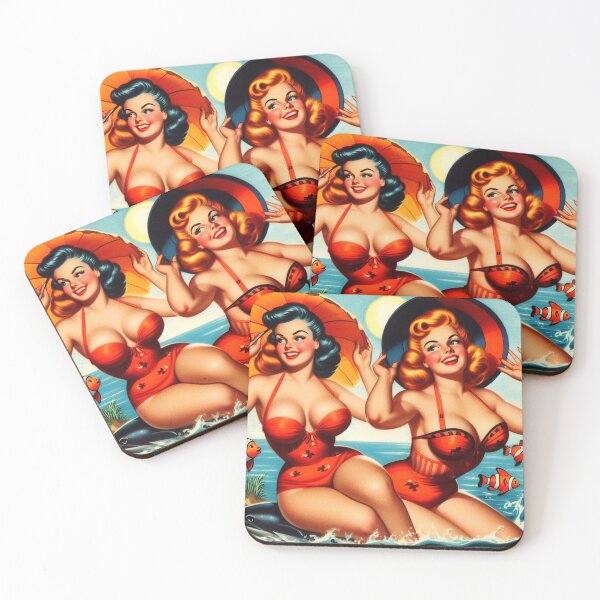 Item preview, Retro Summer Hot Pin-ups designed and sold by PulpVintage.