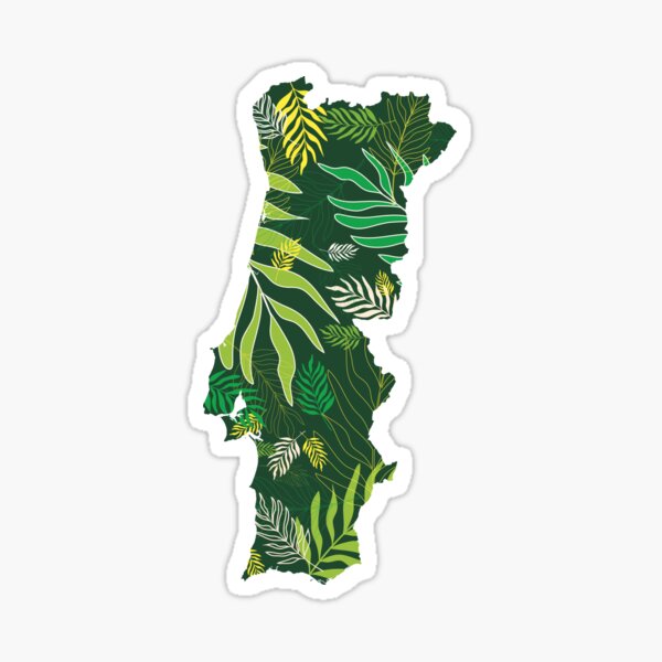 Green Portugal Map Sticker