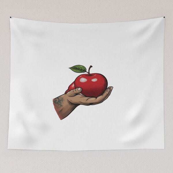 Item preview, "Expressive Love: Tattoo Style Red Apple Squeezed by Hand - Unique Artwork" designed and sold by SSulatul101.