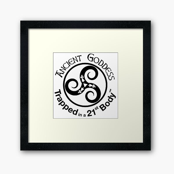 Item preview, Celtic Triqueta (Black) with Ancient Goddess Slogan designed and sold by Karen O'Maxfield.