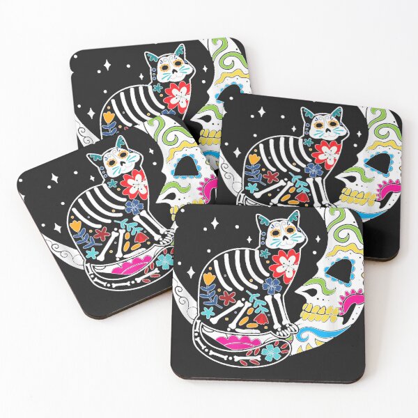 Item preview, Sugar Skull Cat And Moon Clothing   Day Of He Dead  designed and sold by IX9kJLJr.
