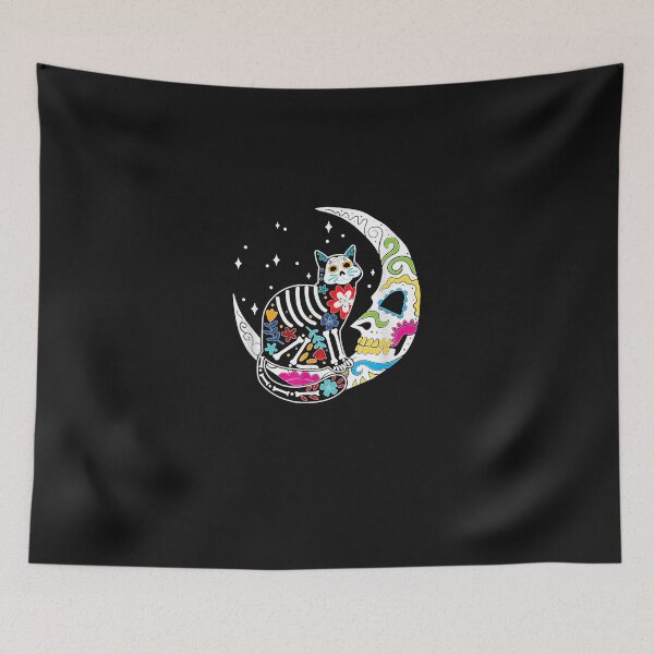 Item preview, Sugar Skull Cat And Moon Clothing   Day Of He Dead  designed and sold by IX9kJLJr.
