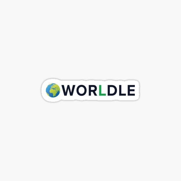 Worldle Game Logo Sticker