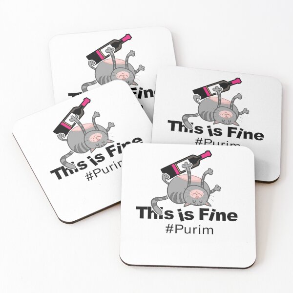 Item preview, Purim cat  - This is fine - Shalach Manos designed and sold by We-thePixels.