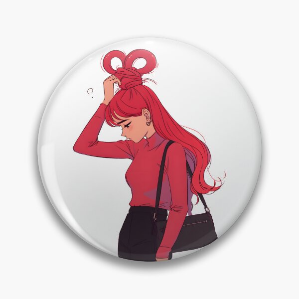 Item preview, Wondering Redhead Manga Girl designed and sold by CoolMantras.