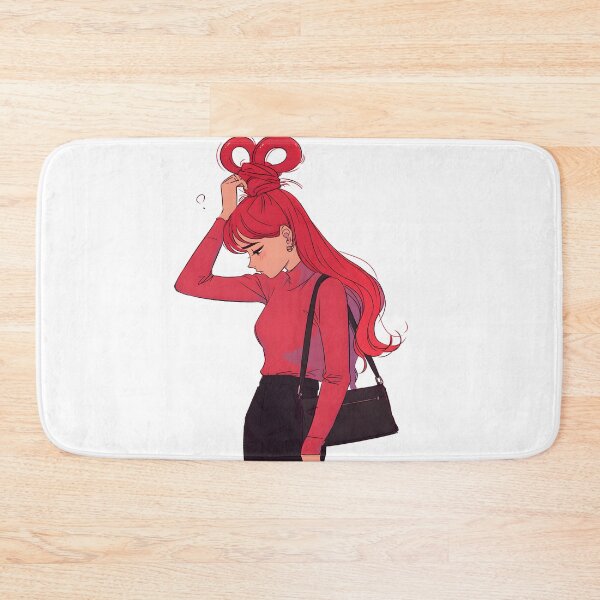 Item preview, Wondering Redhead Manga Girl designed and sold by CoolMantras.