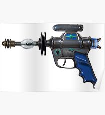 Raygun. Spacegun. Ray Gun. Space gun. Toy gun. Steampunk. Pop culture Poster