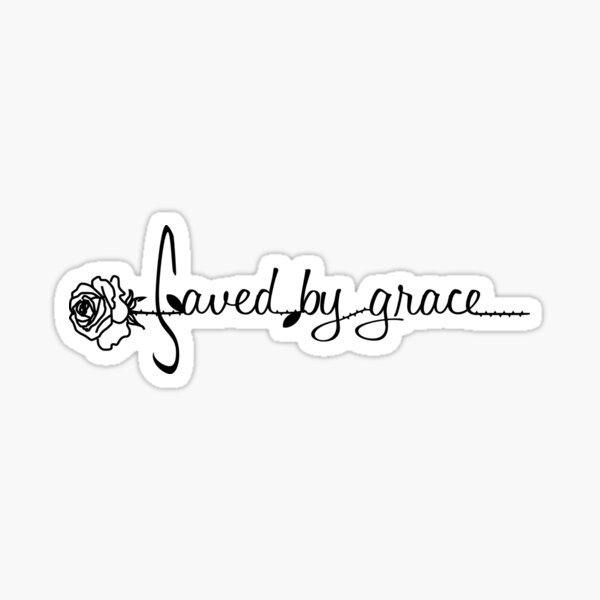 Item preview, Rose and Saved by grace forming a cross designed and sold by Pierre-Olivier Lampron.