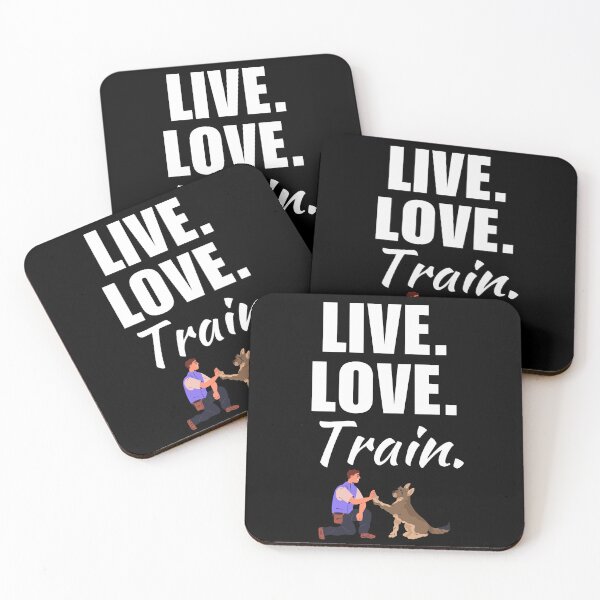 Item preview, Live, love, train. Funny professional dog trainer saying or quote designed and sold by NBSStore.