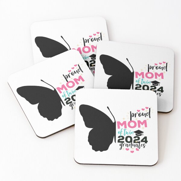 Item preview, Proud Mom of Twin 2024 Graduates, Class of 2024- Black and Pink Design designed and sold by sinceanna.