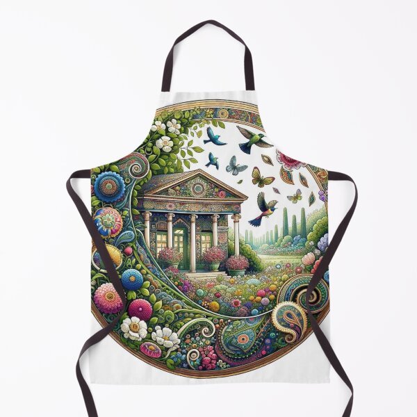 Item preview, Floral Summer House With Bird and Flowers designed and sold by Emoji Emblems.