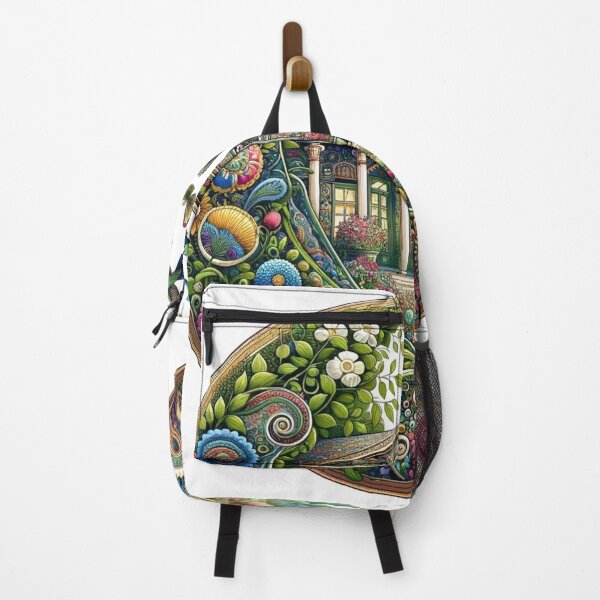 Item preview, Floral Summer House With Bird and Flowers designed and sold by Emoji Emblems.
