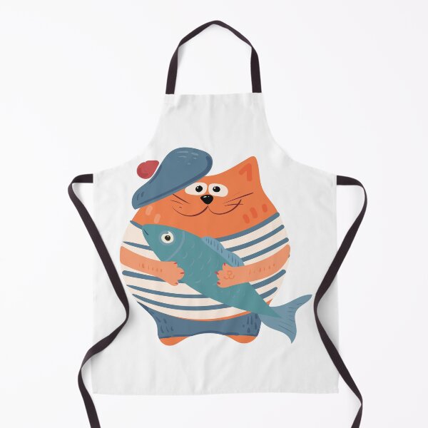 Item preview, Cat fisherman with fish designed and sold by Deepness2023.