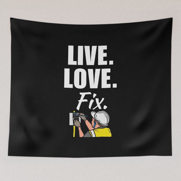 Item preview, Live, love, fix. Funny electrician husband quote or saying for electrician employee designed and sold by NBSStore.