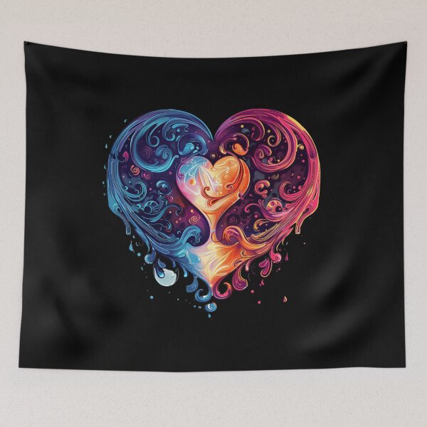 Item preview, Cool heart on patches Sticker designed and sold by S-ZYBI.